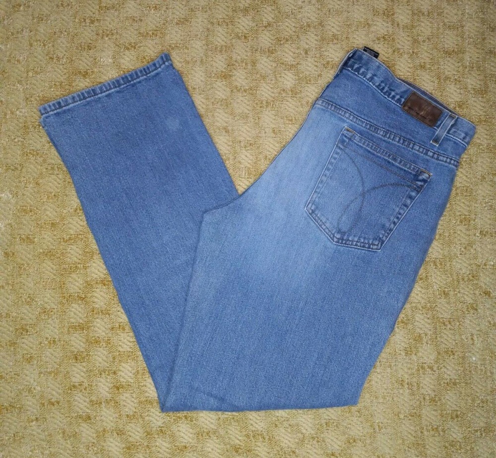 Calvin Klein Womens Blue Bootcut Lowrise Stretch Jeans Sz 16 Calvin Klein Womens Blue Bootcut Lowrise Stretch Jeans Sz 16